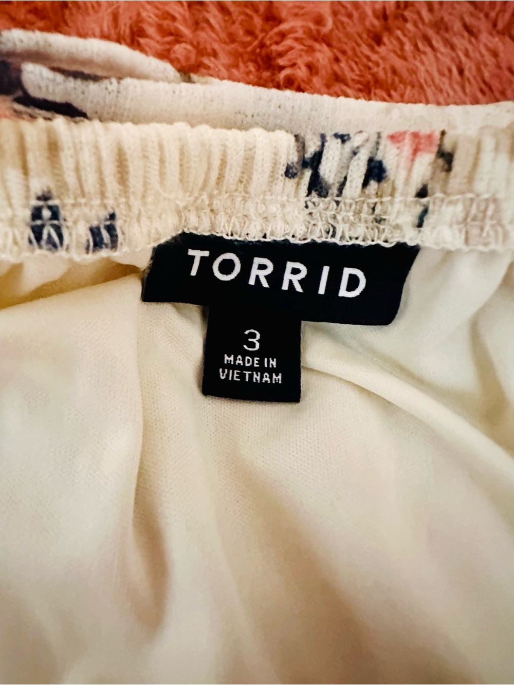 Torrid midi length dress with drape neckline. Light spring floral. - Picture 4 of 8